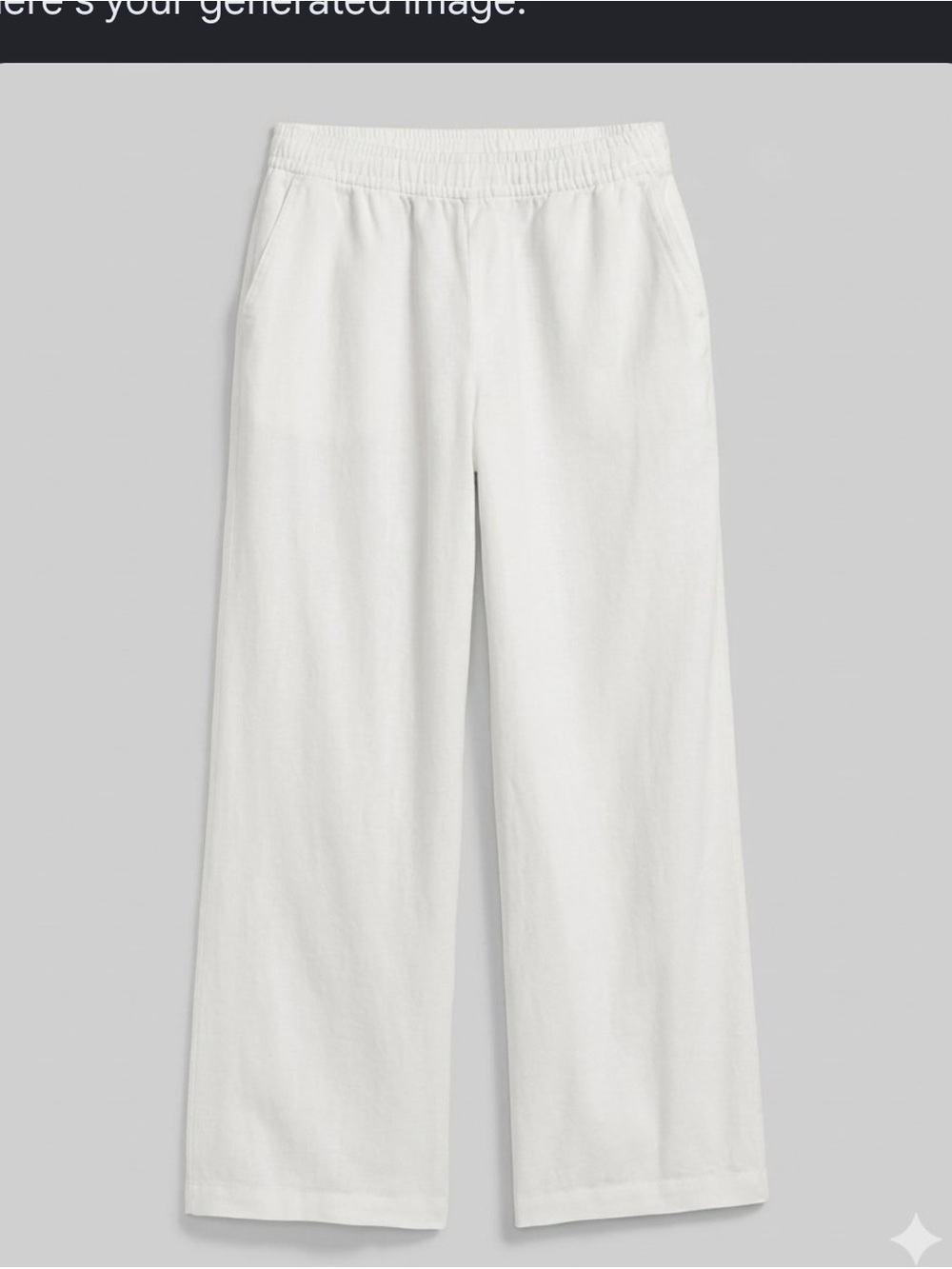 Women's Wide-Leg linen Pants — White